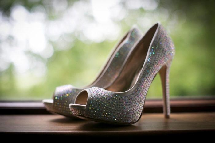 silver sequin wedding shoes